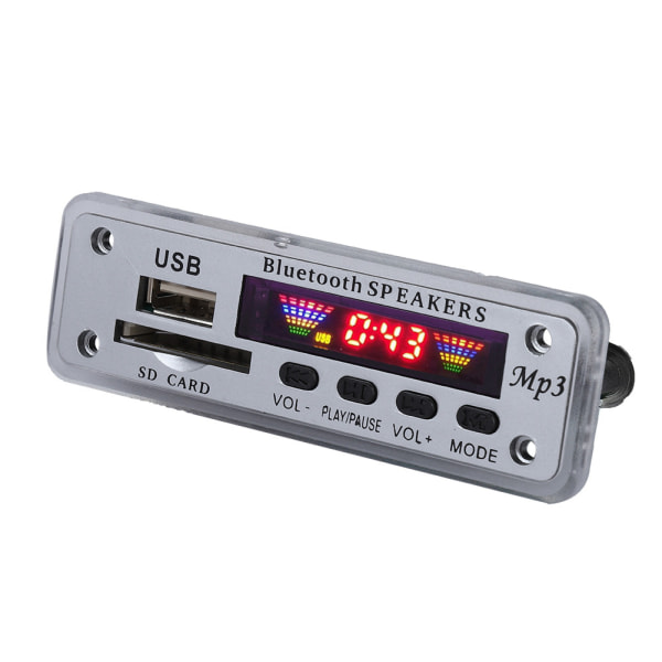 SDM01Bt U-DX Bluetooth 5.0 4 farver skærm MP3 FM APE FLAC Decode Board Modul (sølv)