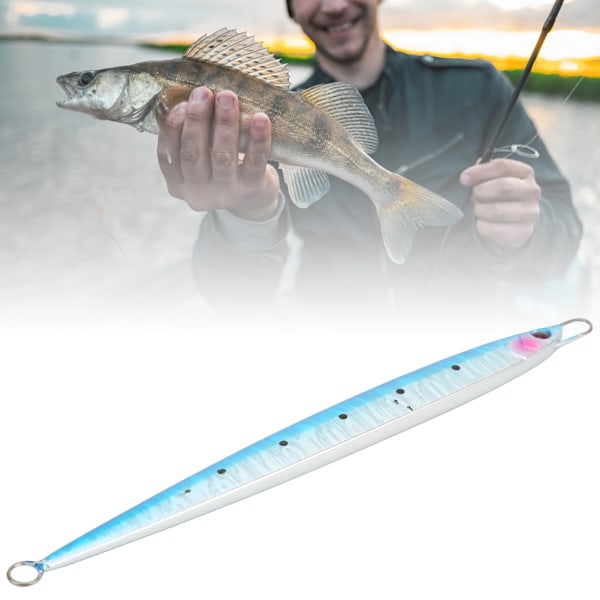 2 stk. fiskeformet lokkebete med levende svømmebevegelse, blå