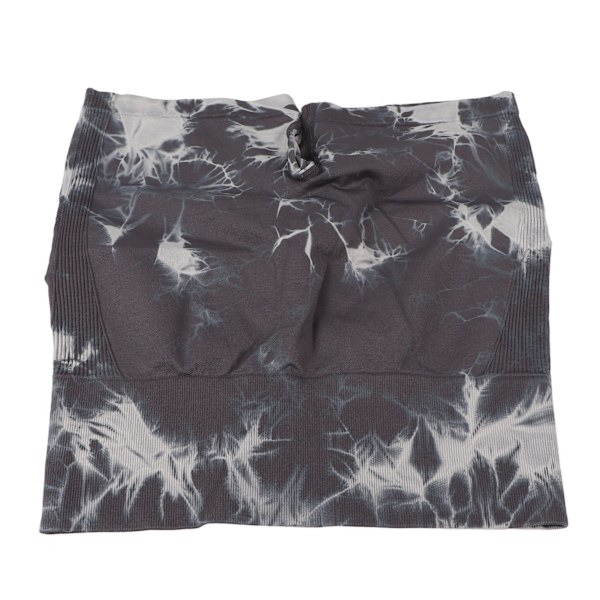 Yoga Shorts Højtaljede Grå Tie Dyeing Bløde Butt Lifting Yoga Shorts til Kvinder Løb S