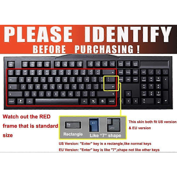 Universal støvtæt og vandtæt tastaturbeskyttelsesfilm til PC computer 104/107 taster standard desktop tastatur, genanvendelig.