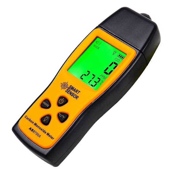 Handhållen Kolmonoxidmätare, 80Db Ljus CO Läckagedetektor, Portabel Handhållen CO-Detektor, CO Gasanalysator