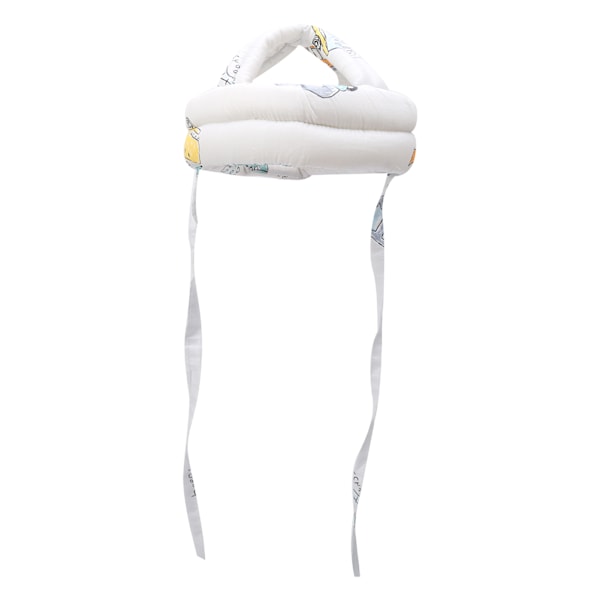 Baby Cloth Protective Cap Comfortable AntiCollision Toddler Learn to Walk Head Protection(Gray White )