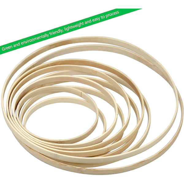 10-pack träcirkelringar för DIY-makrame-drömfångare, bröllopsdekorationer och hantverk