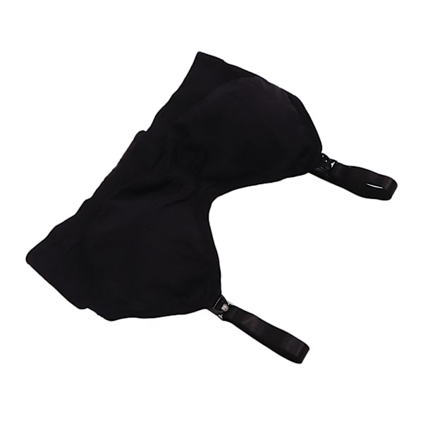 Svart amme-BH håndfri 3 bryst nylon amme-BH med justerbare skulderstropper for hjem XXL