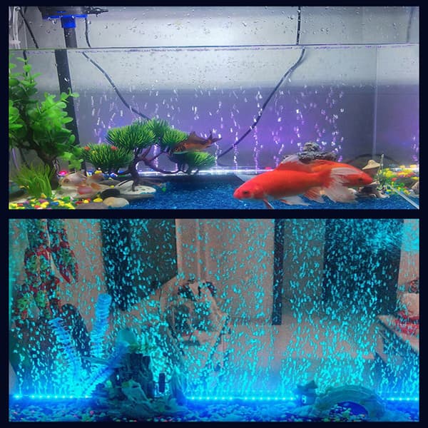 Multifunktionel LED Farverig Lysstribe Boble Lys Bar til Akvarium Fisketank 100-240v EU(DB-40 )