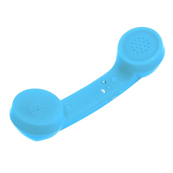 Bluetooth telefonhåndsett Retro strålingssikkert oppladbart trådløst mobiltelefonhåndsettmottaker lyseblå