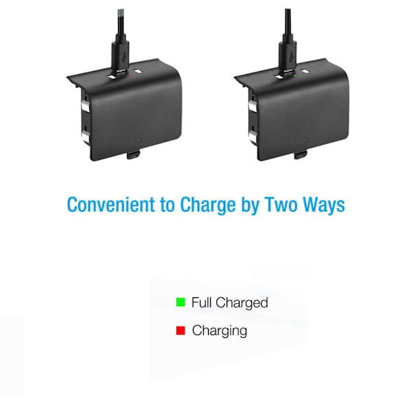 Hurtig oplader til XBOX ONE Controller Dual Charging Dock Charger med 2 stk. genopladelige til XBOX ONE Controller Battery Stander