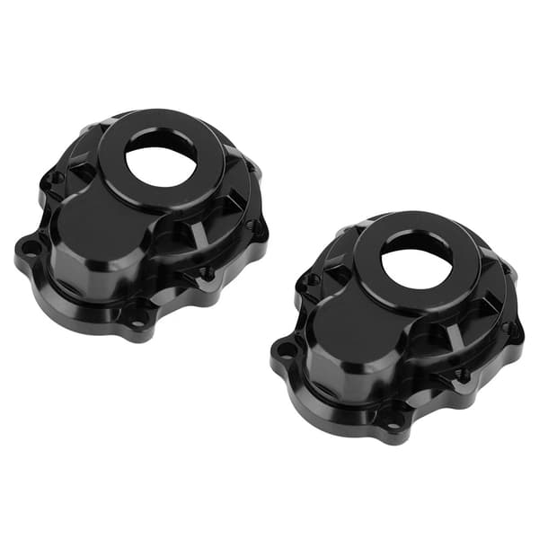 1 par aluminiumslegering for-/baghjulsnavkapsel til Traxxas TRX-4 1:10 RC bil (sort)