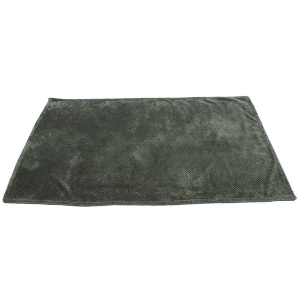 Tykt blødt polyesterfiber aircondition tæppe til sofa soveværelse sengetøj militærgrøn 70x100cm