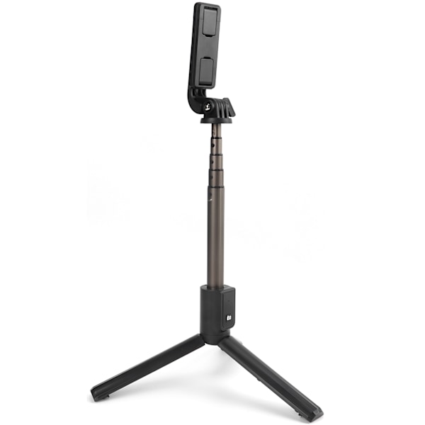 Foldbar Selfie Stick Tripod Bærbar Udtrækkelig Selfie Stick med Fjernbetjening (Sort)