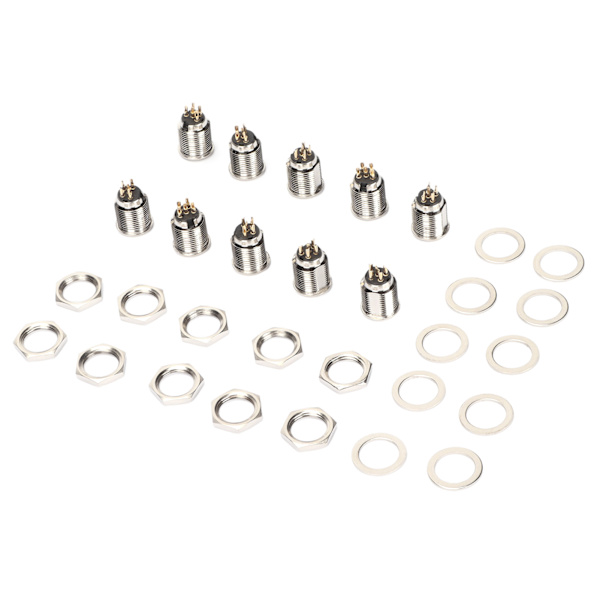 XLR Jack Socket 5 Pin Han Metal XLR Stik Panelmontering med 3 Pin Base til Mikrofon