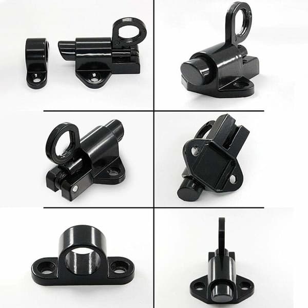 Self-closing Latch (Black) Spring Door Lock - Door Latch - Automatic Window Door Security Lock - Spring Bolt Latch Black