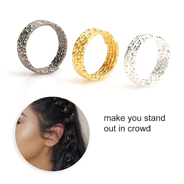 Hårfläta Ringar Dreadlocks Ring Skal Hårring Mode Hårdekoration Tillbehör