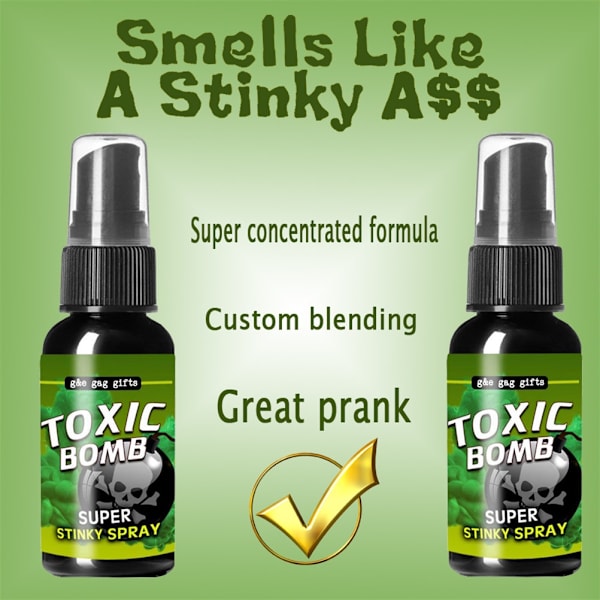 30 ml Super Fart Spray Stinky Gas Mist Roman Illaluktande skämt Spray Festtricks leksaker