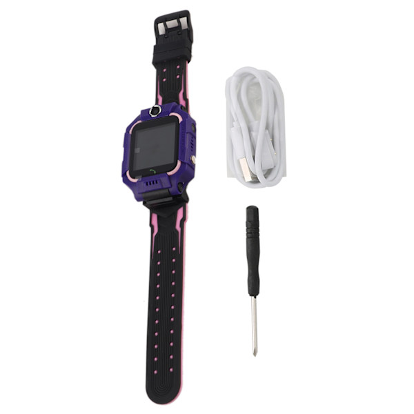 Q19 Lasten watch vedenpitävä pistokekorttikameran paikannusranneke (violetti)
