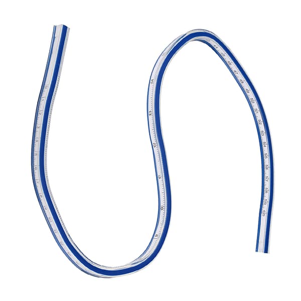 Flexibel kurvmall mätverktyg för ritning målning grafik och kläddesign (60cm)