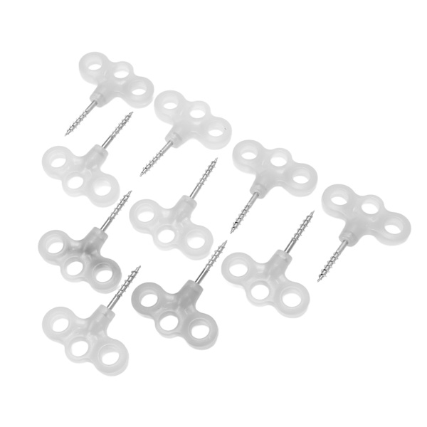 10 stk Luminous Camping Tent Pegs Set ABS 3 Hull Skrue Spiral Hage Jord Anker Pegs Stakes