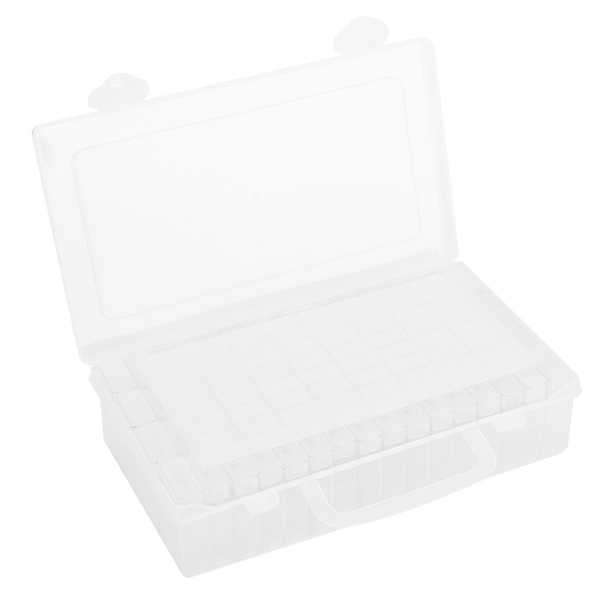 64 Gitter Diamantmalerei Behälter Klarer Kunststoff Kreuzstich Handgemachte DIY Aufbewahrungsbox