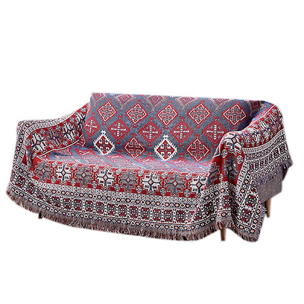 Sofa Tæppe Sengetæppe Stol Tæppe Rejsetæppe Dekorativt Tæppe Sofabetræk Retro Mønster 230 x 340 cm