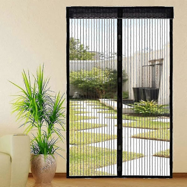 120x220 Cm Magnetisk Fluenedør - Automatisk Lukning - Insektbeskyttelse til Altandør og Stue