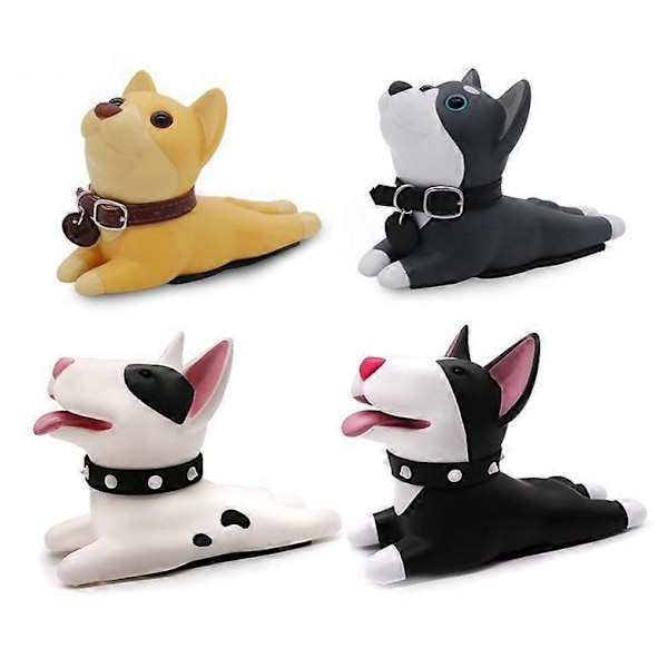 Hvit dørstopper hund, dekorativ dørstopper for dyr, bull terrier