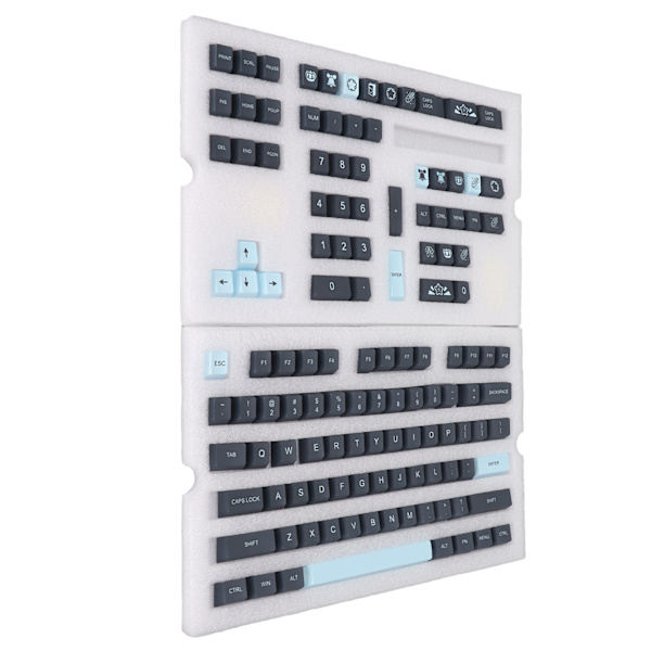 Mekanisk tangentbords-tangentuppsättning 128 tangenter PBT-tangentuppsättning Kontrasterande färger Stil för DIY-ersättning Tangentbordstillbehör Kometer