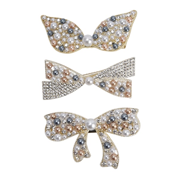 3Pcs Hair Pin Zinc Alloy Rhinestone Unique Design Durable Fadeless Elegant Style Hair Barrettes for Girls Women Mother