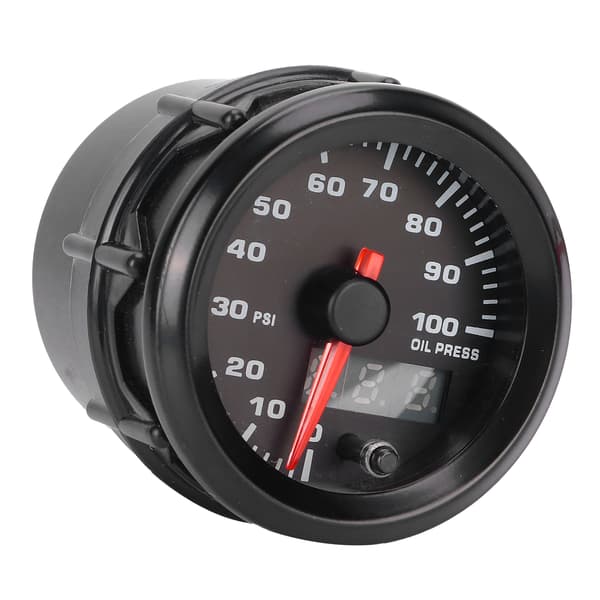 12V 2in Oljetrycksmätare 0-100PSI Mätare 7 Färger LED-Display med Sensor Universal för Bil