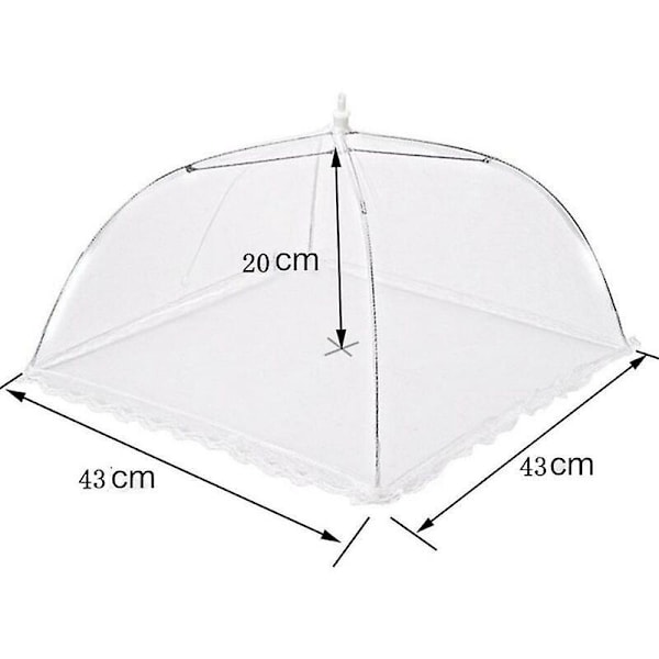 6x myggnett, fruktnett, fluehette, myggnetting, matbeskyttelseshette, 43cm
