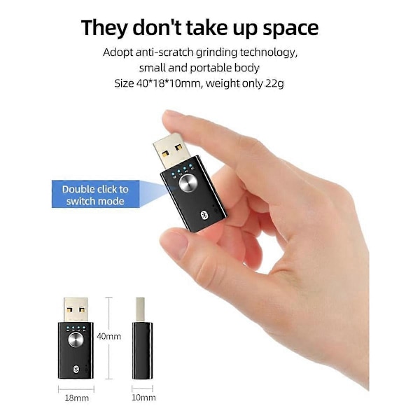 4-in-1 USB Bluetooth 5.1 Lähetin-Vastaanotin