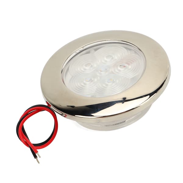 LED Puck Light DC12V RV Båt Tak Infälld Montering Interiörbelysning 1W Solljus Vit 5500‑6300K