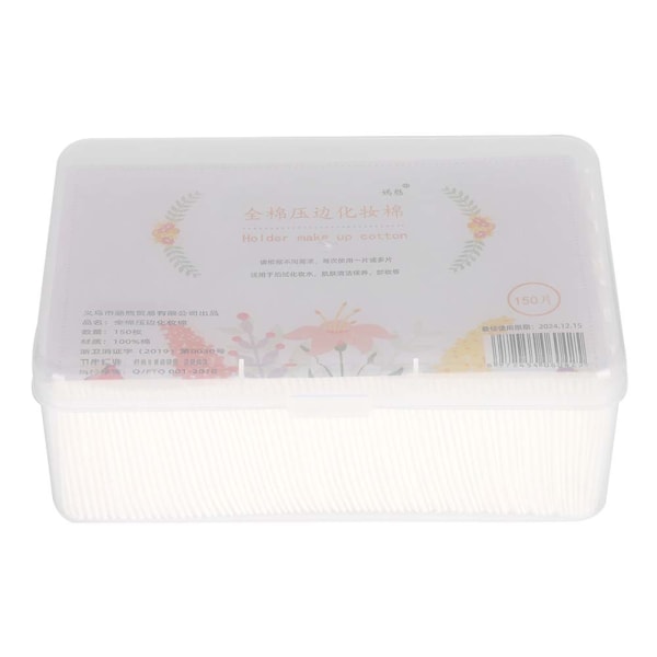 150 stk/kasse Bomuld Blødt Makeup Håndklæde Kosmetisk fjernelse Ansigtsrenseservietter