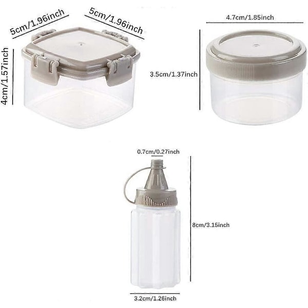 12 stk. Mini Plastik Sauce Squeeze Flaske Dressing Beholdere Udendørs Grill Køkken Tilbehør (Transparent Farve)