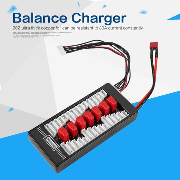 Parallell ladeplate Balanselader Ladeadapter for LiPo LiFe Li-ion-batterier