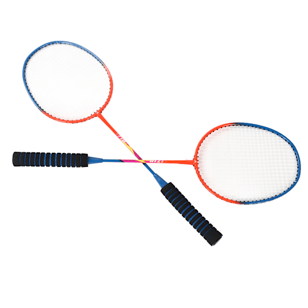 Badmintonracketset i lättviktsjärnlegering, enstaka racketar med förvaringsväska för nybörjare