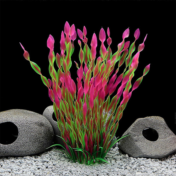 3 Pakke Akvarium Dekor Planter Kunstige Akvarieplanter Store Plast Akvarium Dekor