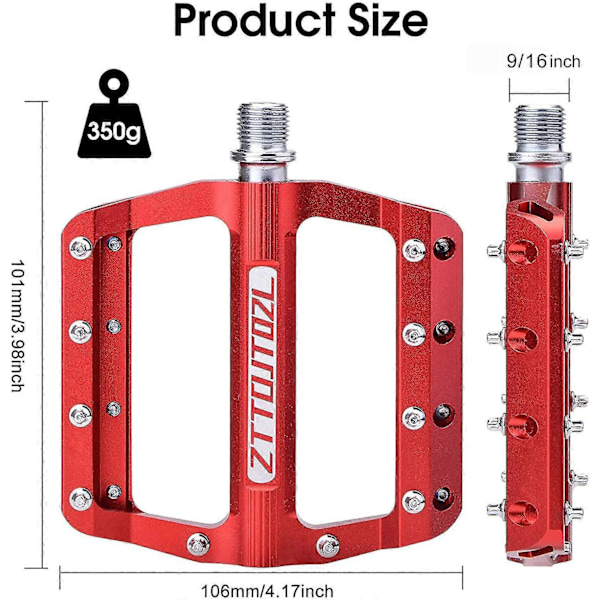 Letvægts MTB Pedaler, Aluminium Cykelpedaler, Universal Anti-Slip Pedal, til MTB Cykel