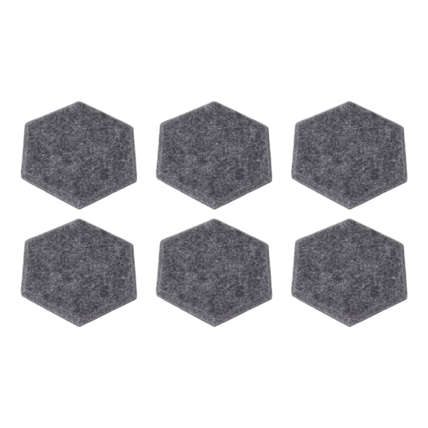 12 st Hexagonala Akustikpaneler Hög Densitet Ljudabsorberande Paneler Ljudisolerade Snedställda Kantväggpaneler 14x12x7cm Mörkgrå