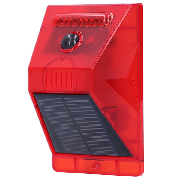Solcellslarmlampa 129db Rörelsedetektor Djurskrämmare med Fjärrkontroll för Gård Fruktodling