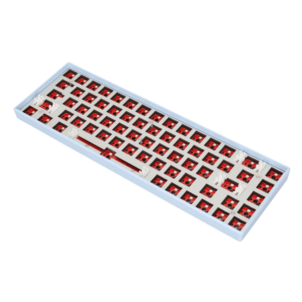 68 tangenter mekaniskt tangentbord gör-det-själv-kit med RGB 5V DC-stöd Trådlöst 2.4G typ C trådbundet Bluetooth 3.0 5.0 Hot Swap-tangentbord för IOS Blue