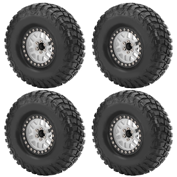 4 kpl kumikiviä renkaat pyörät 1:10 RC Crawler auto Hsp/Tamiya/Axial SCX10 D90Musta