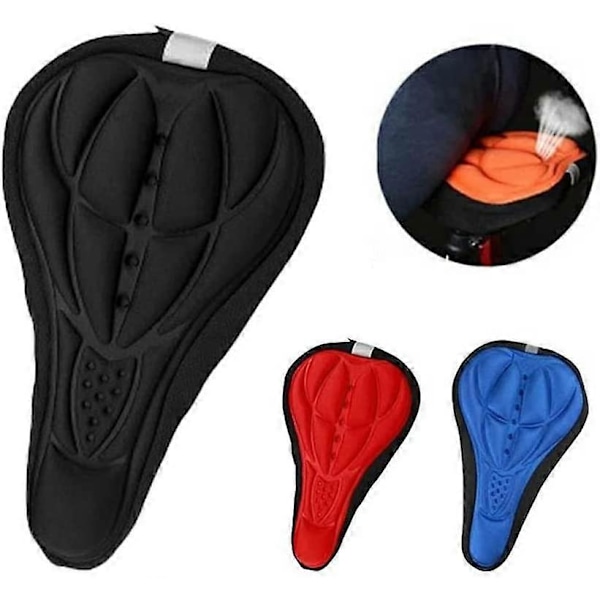 Polkupyörän satulapehmuste 3D Pehmeä polkupyörän satulanpäällinen Mukava vaahtomuovipehmuste Polkupyörän satulan pehmuste Tarvikkeet (Väri: Oranssi)