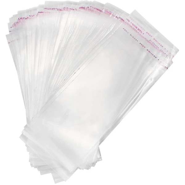 300 Stykker Cellofanposer, Selvklebende Pose Liten Matpose, Transparent