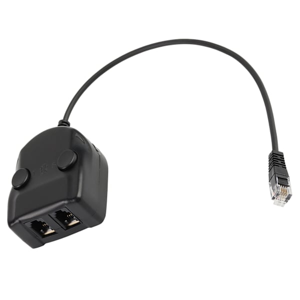 Crystal Headset Telefon Träningslåda Splitter Adapter Volymkontroll Intelligent ljud stängt