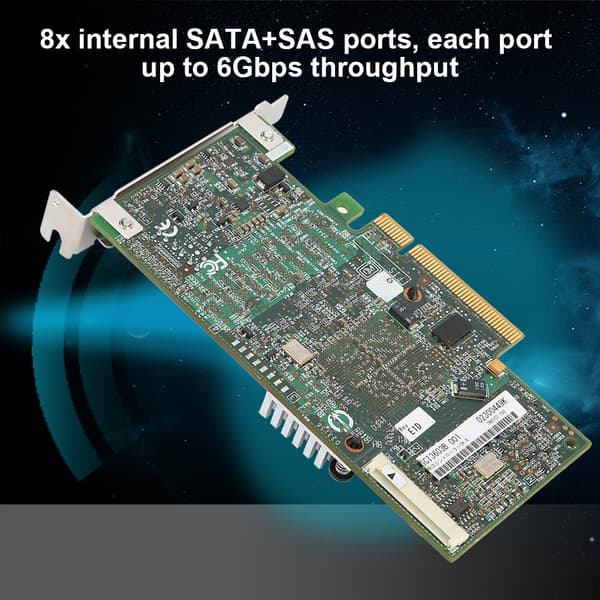 LSI 9267-8i 2208 6Gb s 512MB PCI E 2.0 8-ports SATa SAS RAID0/1/10 Controller Kort Lav Blænde