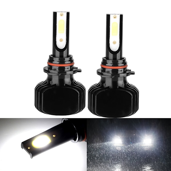 2 stk. LED-frontlykter til bil uten vifte 9006/HB4 6000K L5 hvitt lys