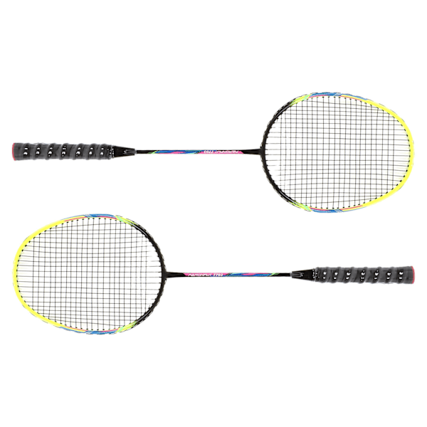 1 par gröna badmintonracketset, modernt, lätt, bekvämt grepp, halkfri badmintonracket