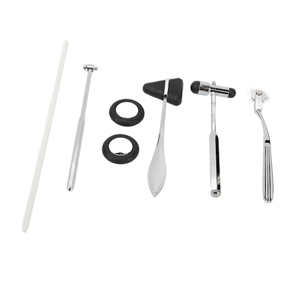5 st neurologiska hammare medicinska set med pinwheel zinklegering diagnostisk set