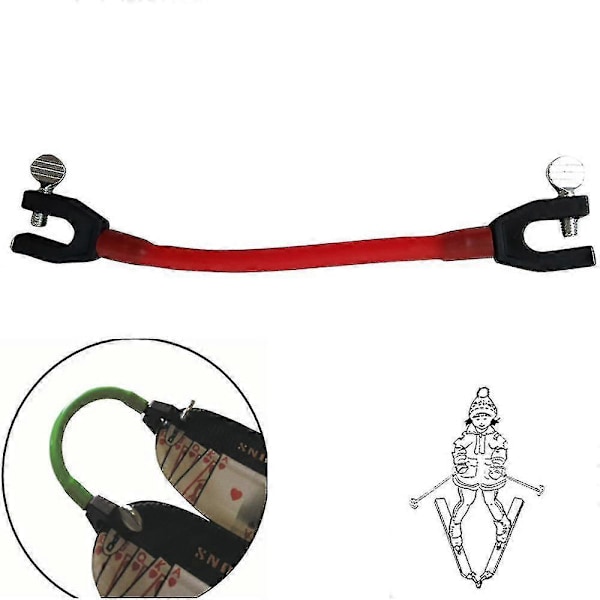 Ski Tip Connector Control Wedge - 2 stk. Skitrening Hjelpemiddel Snowboard Connector Rød