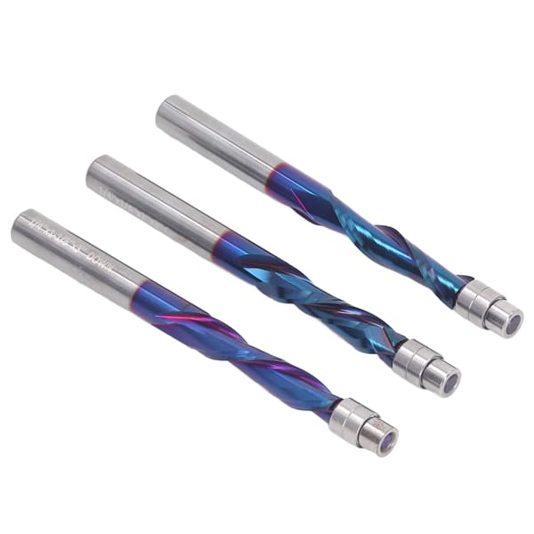 3 stk. oppover nedover fresebits i sementert karbid 1/4 skaft flush trim fresebit
